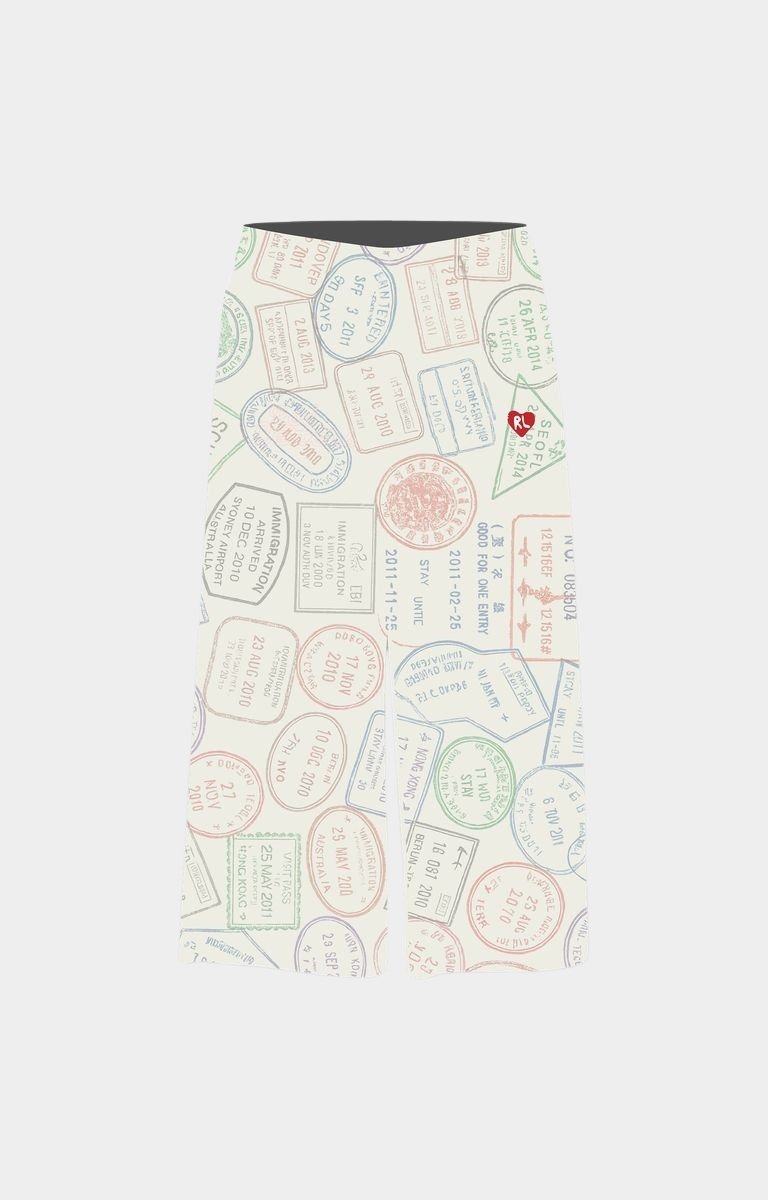 Computer Design showing Elastic waistband and drawcord of Red Letters Where U Are Pant