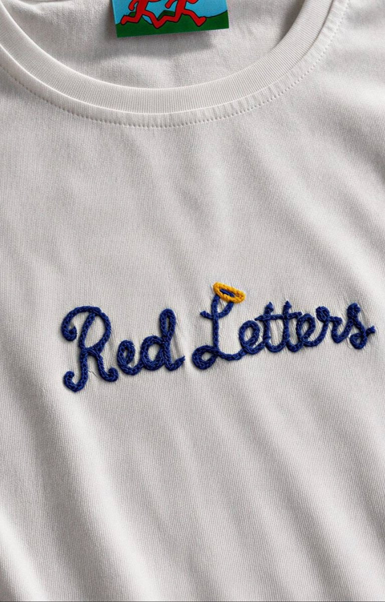 Red Letters Japan Fuji Tee White - Slightly Oversized Tee