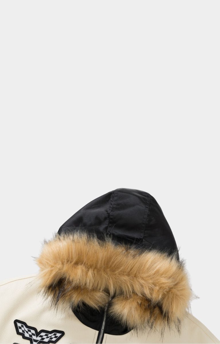 Rich Gainer jacket faux fur hood detail premium streetwear