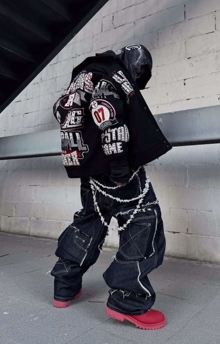 Streetwear styling with RICHGAINER Champion bomber jacket.