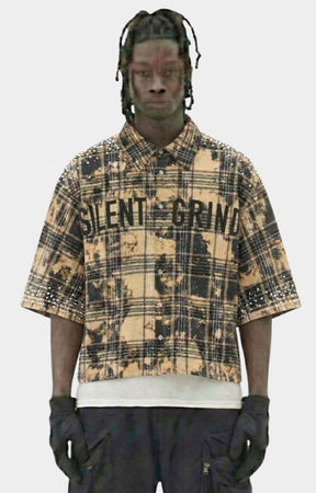 Storm88 Silent Grind Kato Brown crop shirt front view streetwear