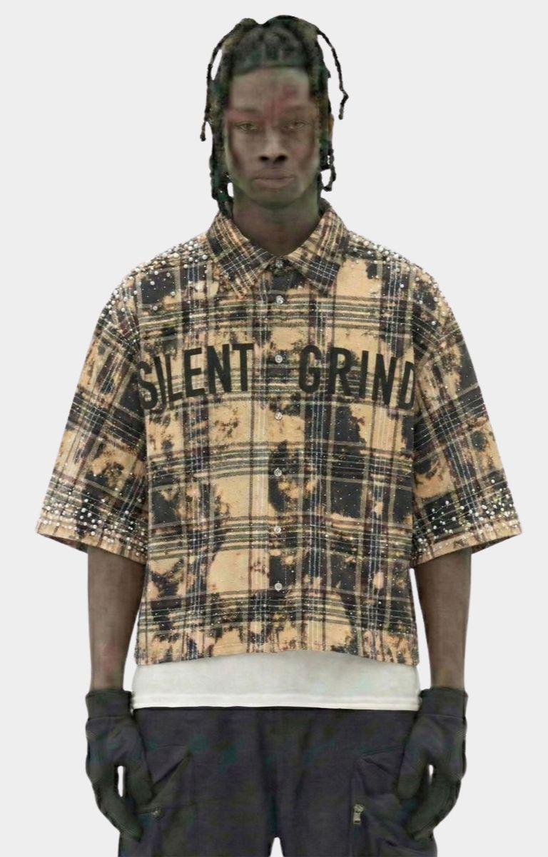 Storm88 Silent Grind Kato Brown crop shirt front view streetwear