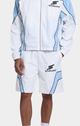 The Syndicate Nylon Shorts 1 Baby Blue front view