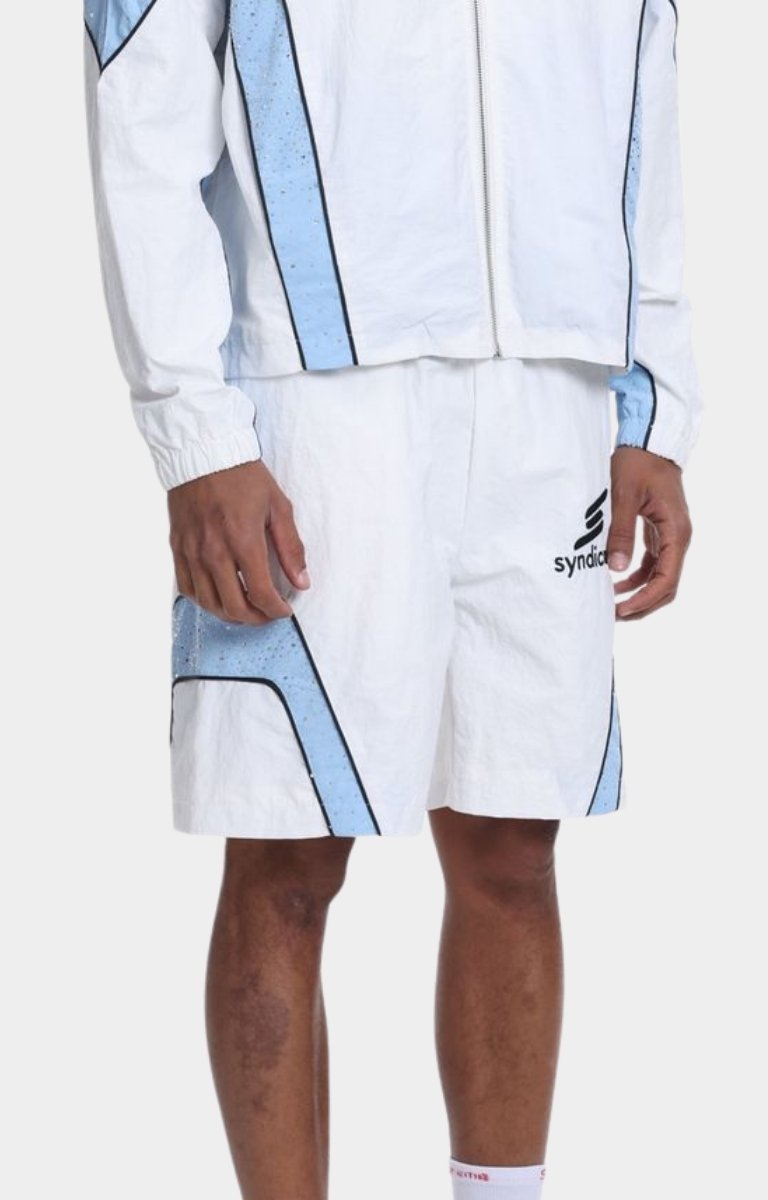 Smooth nylon fabric texture on Syndicate shorts