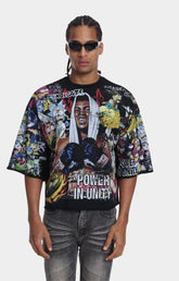 Syndicate Unity Crop T-Shirt Black front view.