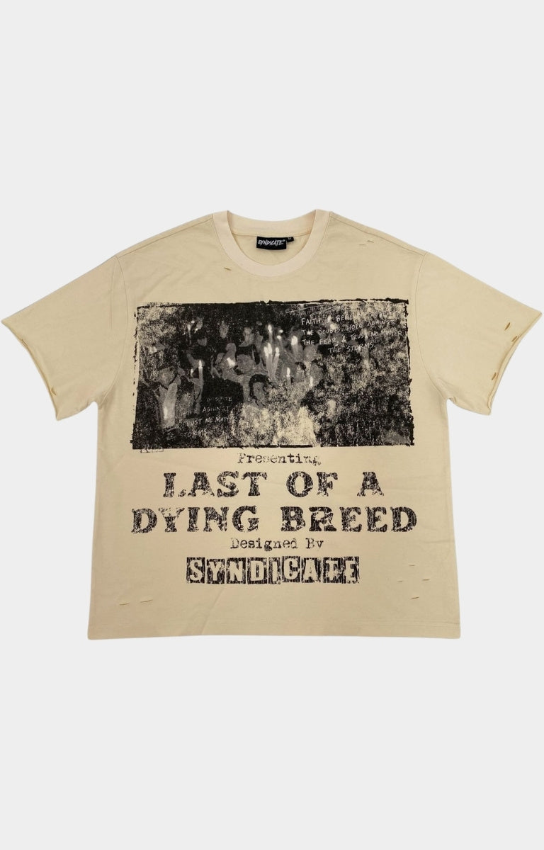 The Syndicate Dying Breed Graphic T-Shirt Bone front view.