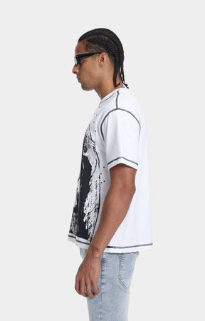 Premium cotton fabric detail on The Syndicate Pain T-Shirt.