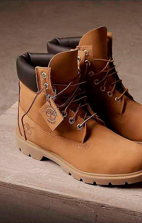 Angled view of Timberland men’s 6-inch waterproof boot.