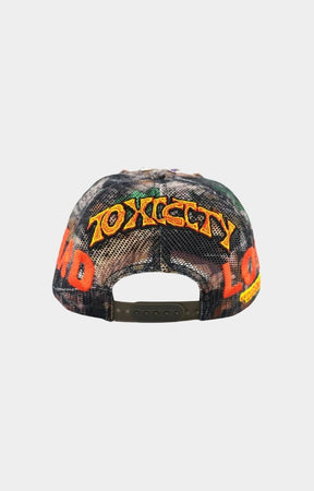 Back view showing snapback closure.