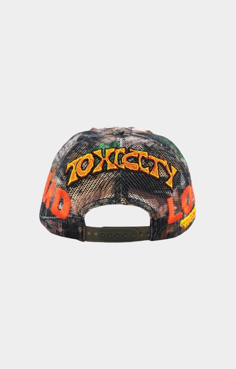 Back view showing snapback closure.