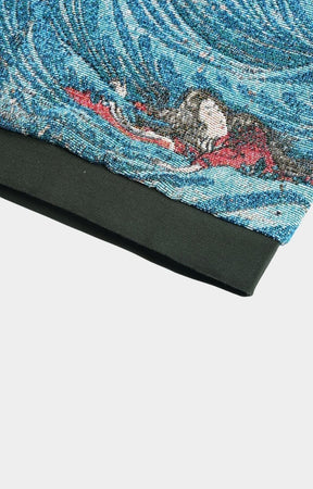 Premium jacquard tapestry fabric jacket by Raf Reyes.