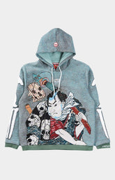 VeryRare Nozarashi Gosuke hoodie designed by Raf Reyes front. premium jacquard hoodie. 