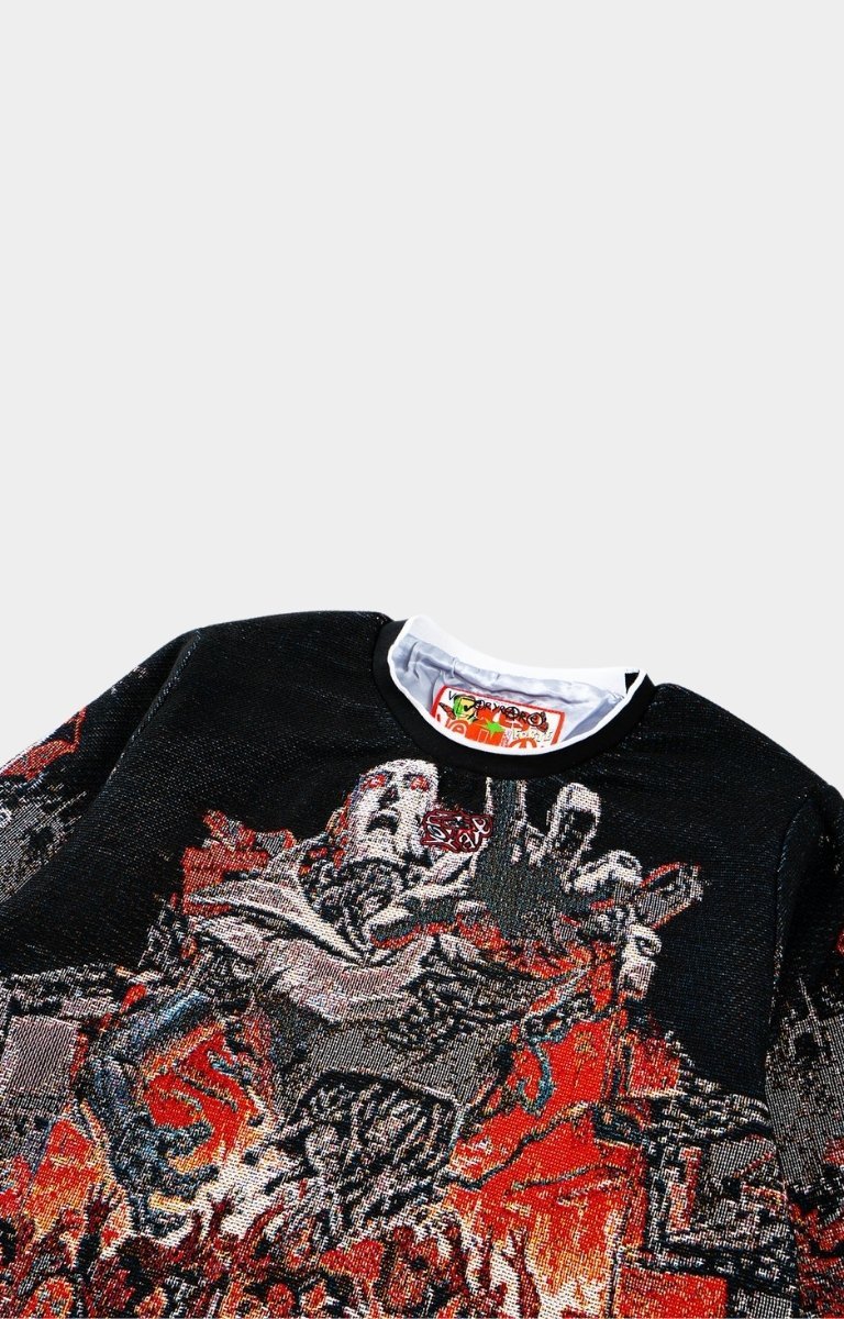 VR × CYBERPUNK CREWNECK / Black　XL Bioworld Cyberpunk Edgerunners Kiwi Crew Neck Long Sleeve