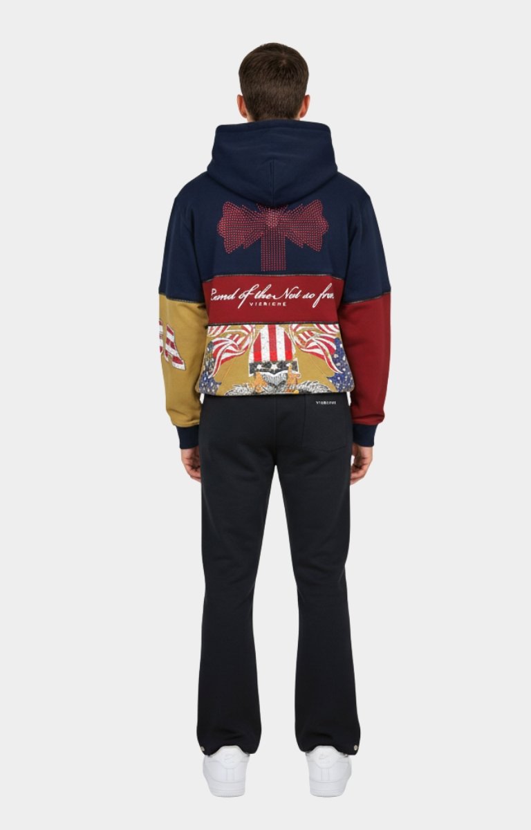 Rhinestone embellishments on back of Vie Riche hoodie